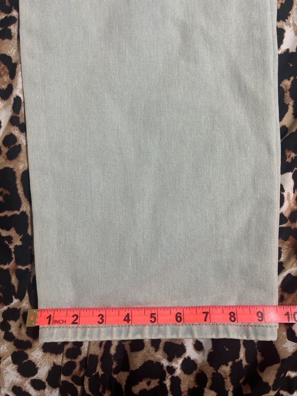 Classic High-Rise Wide-Leg Women's Jeans in Light Sage - Picture 6 of 6
